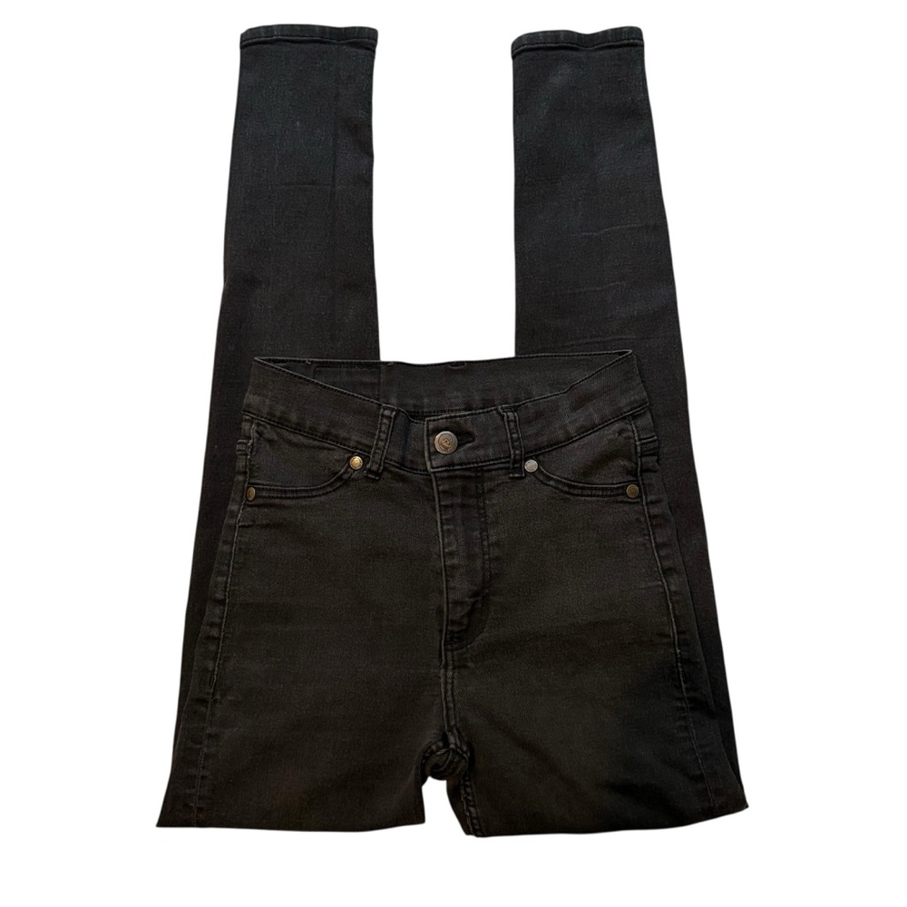 Cheap Monday High Spray Black Stone Skinny Jeans, Sz 24/25 - Picture 7 of 16